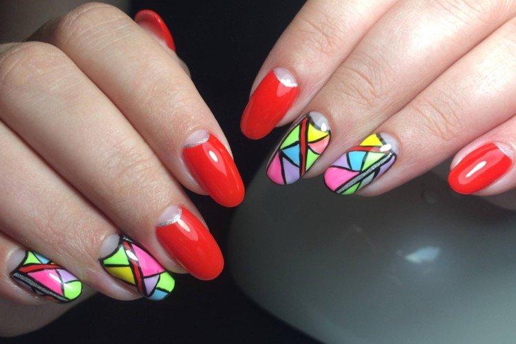 Manucure vernis gel multicolore