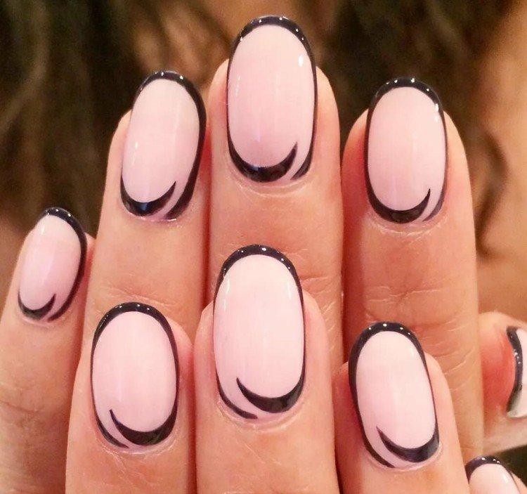 Conception d'ongles avec des traits
