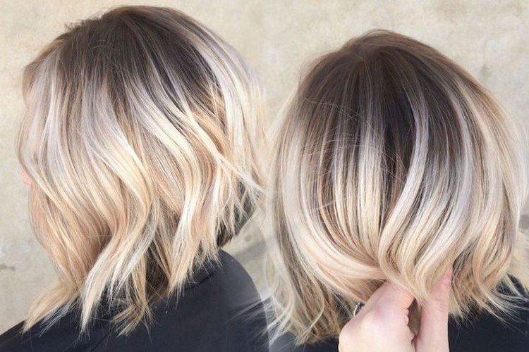 Balayage de contraste pour les cheveux foncés