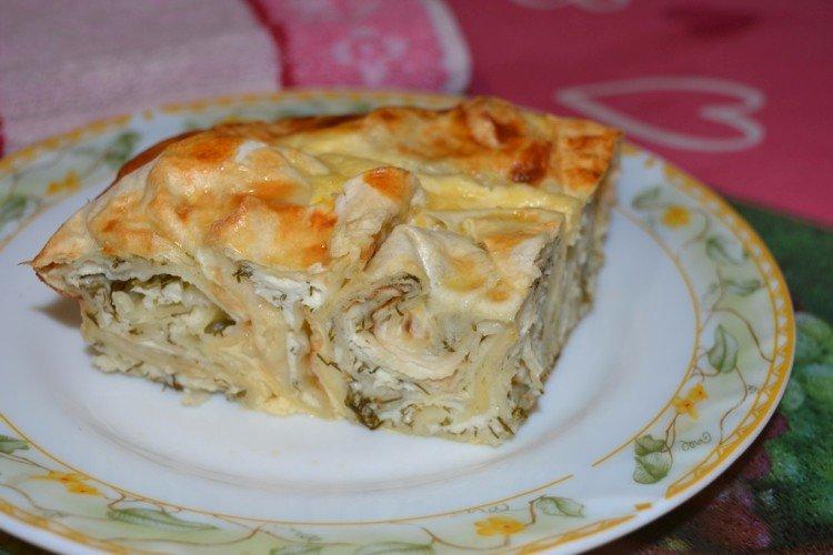 Casserole de lavash au fromage cottage