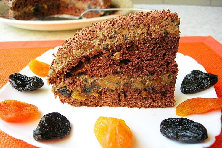 Gâteau au café maigre aux pruneaux