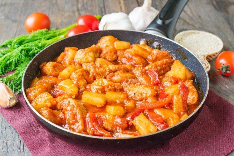 Légumes mijotés à l'ananas