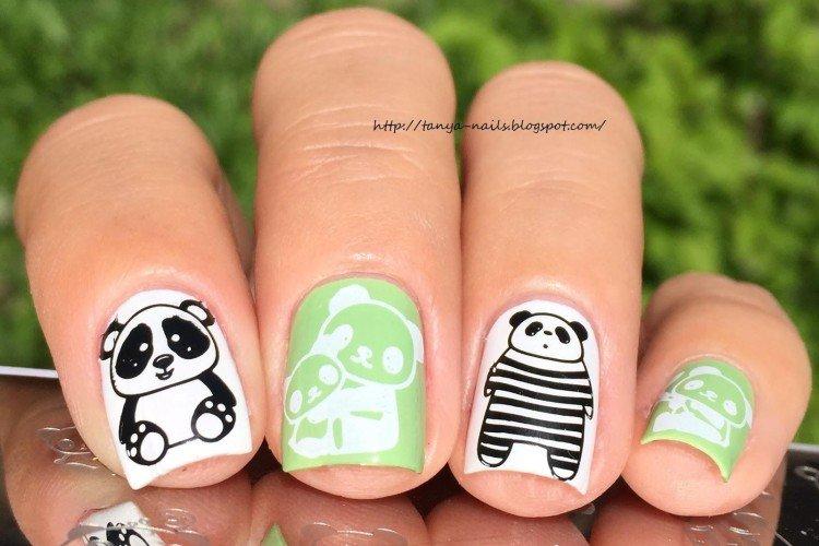 Manucure de printemps avec des dessins