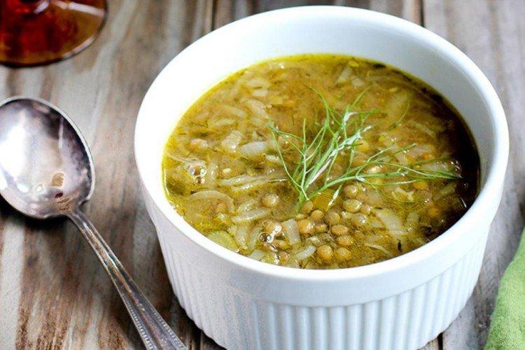 Soupe de lentilles au céleri