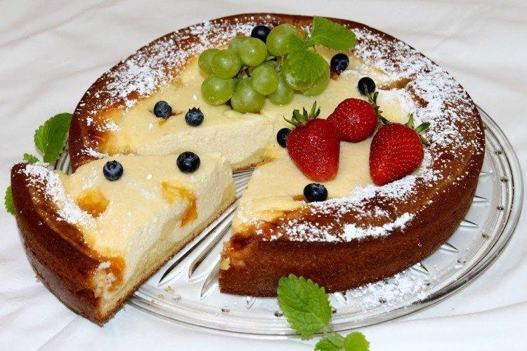 Gâteau de sable au fromage cottage et au lait concentré