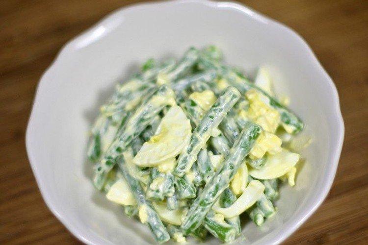 Salade de haricots verts et fromage blanc