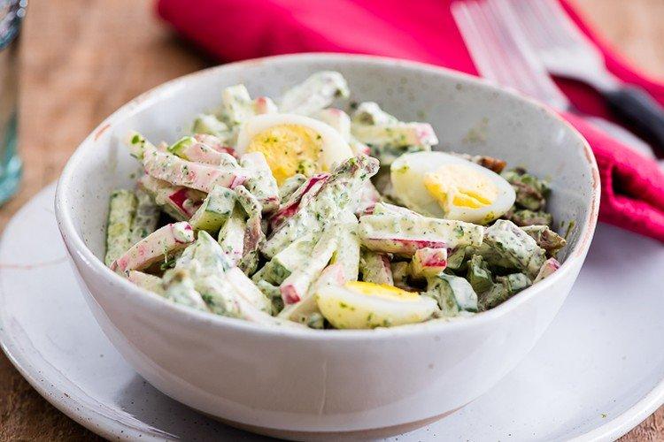 Salade de radis et oeufs