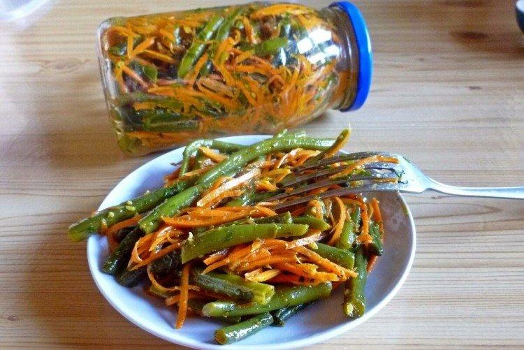 Haricots verts à la coréenne