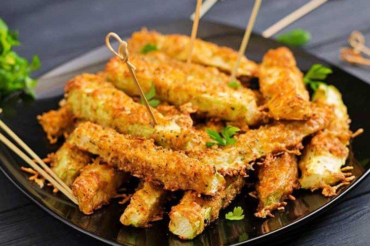 Courgettes en pâte au four