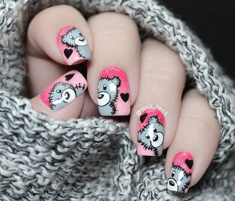 Art d'ongle de dessin animé