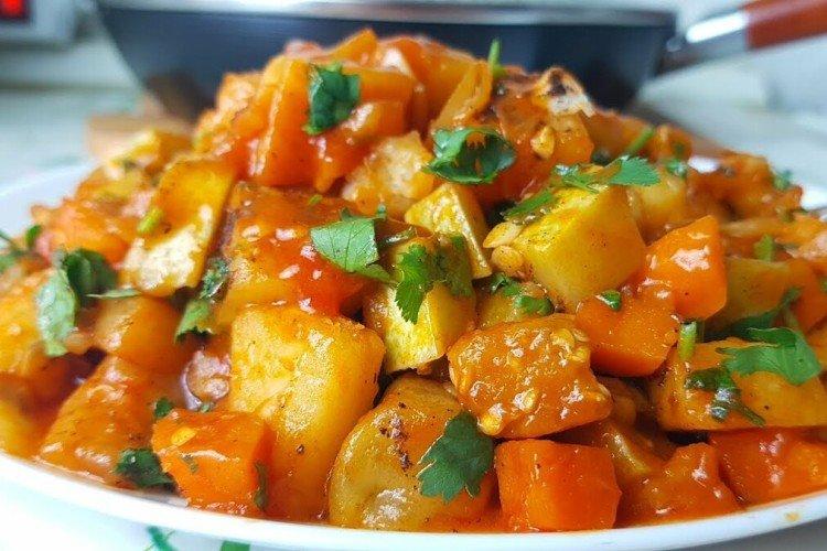 Légumes au four avec potiron