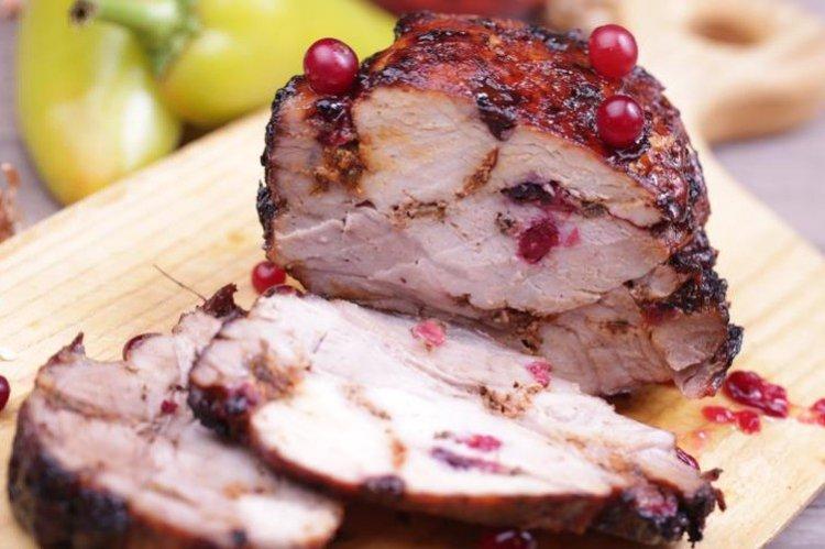 Porc au four aux canneberges