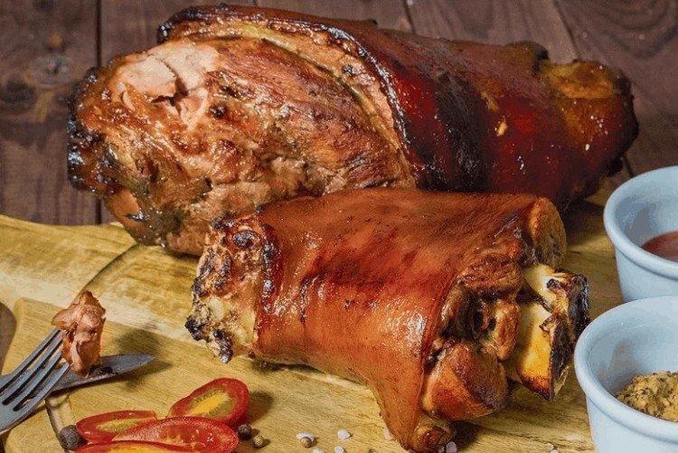 Jarret de porc au four au cidre