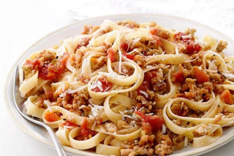 Fettuccine à la viande hachée