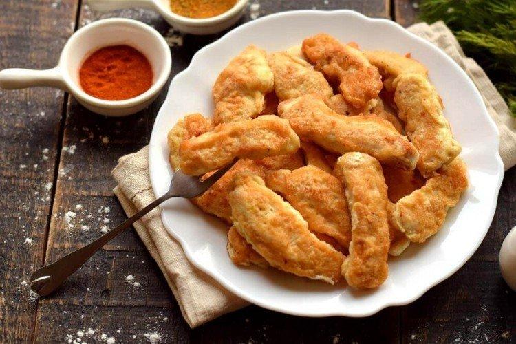 Filet de poulet en pâte sur kéfir