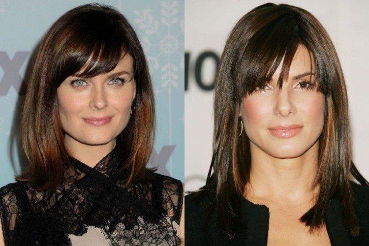 Une frange pour un visage carré