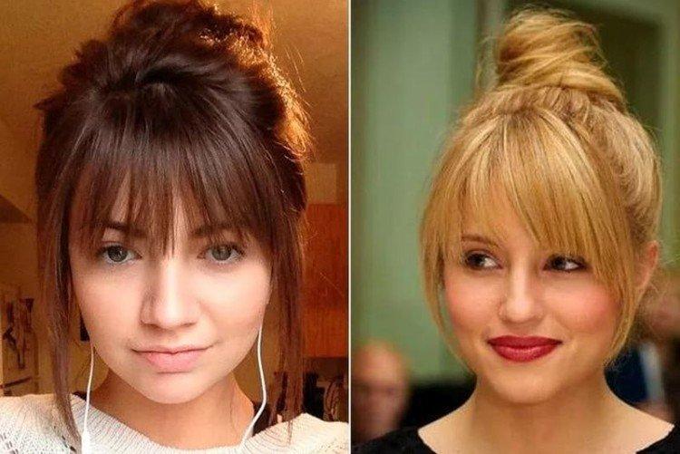 Une frange pour un visage rond