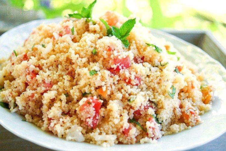 Couscous aux légumes et fromage en pots