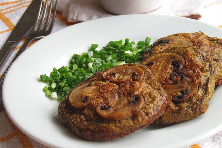 Crêpes de foie aux champignons