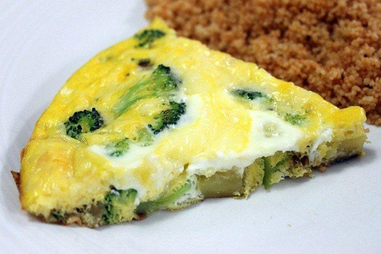 Omelette au chou-fleur et brocoli