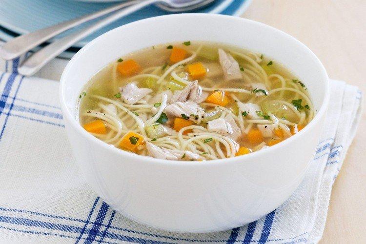 Soupe de nouilles au poulet