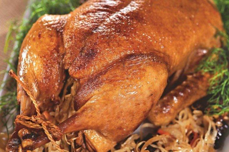 Canard farci au chou