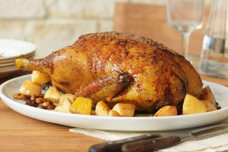 Canard aux lardons et chapelure