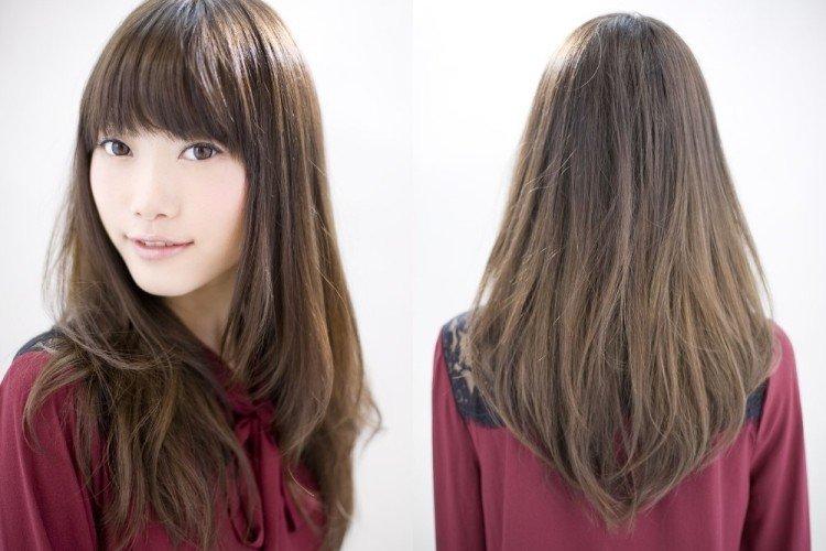 Queue de renard avec frange droite