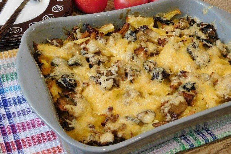 Porc aux pommes de terre et champignons