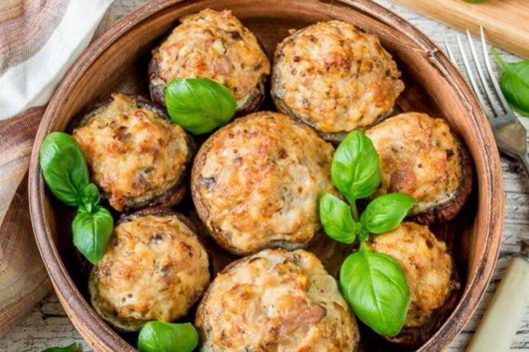 Champignons farcis au jambon