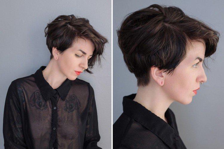 Garçon manqué aux cheveux raccourcis