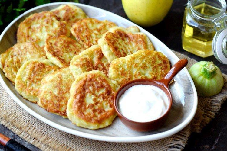 Crêpes de courgettes aux pommes