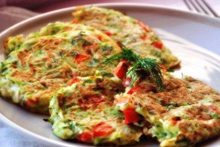 Crêpes de courgettes aux tomates