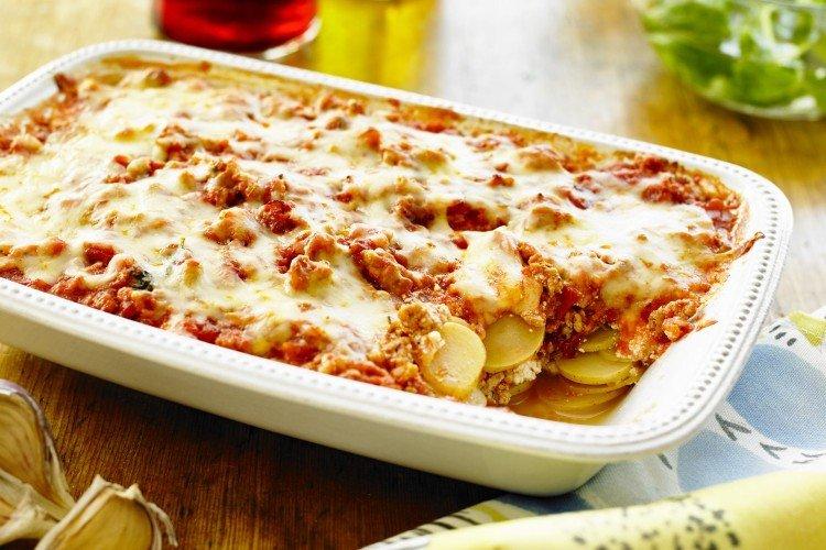 Lasagne de pommes de terre à la viande hachée