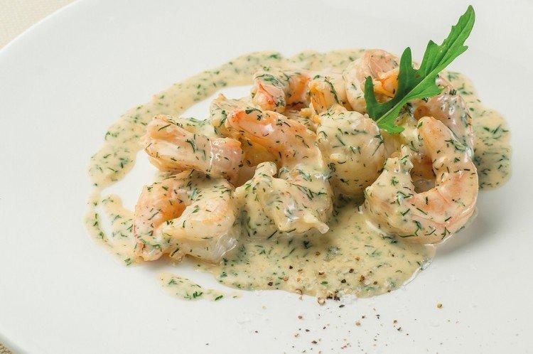 Crevettes au fromage bleu