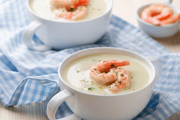 Soupe de Crevettes au Fromage