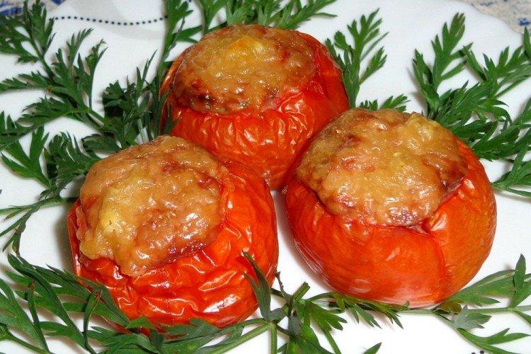 Tomates au four au foie de dinde