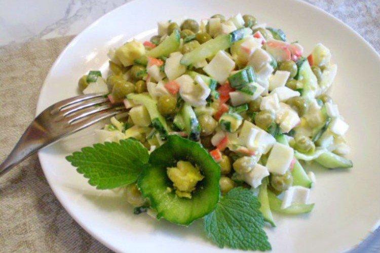 Salade de crabe aux petits pois