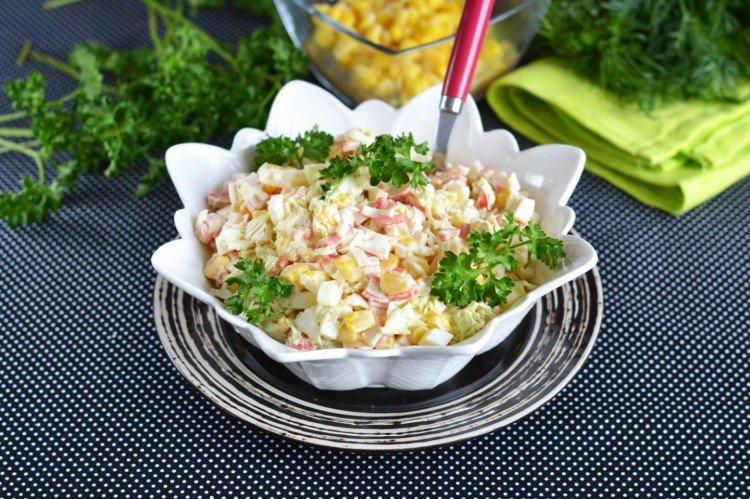 Salade de crabe au chou