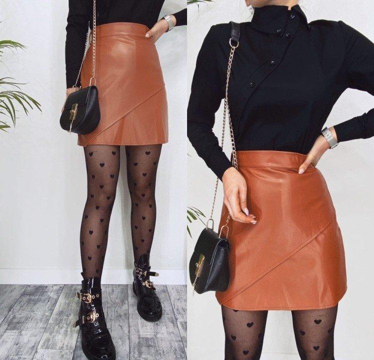 Que porter avec une jupe en cuir - photos et idées