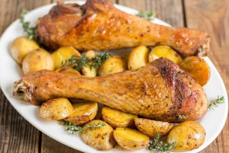 Dinde aux pommes de terre à la sauce soja