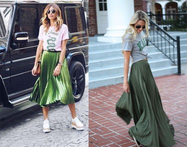 Que porter avec une jupe plissée - photos et idées