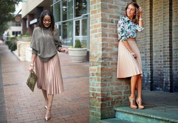 Que porter avec une jupe plissée - photos et idées
