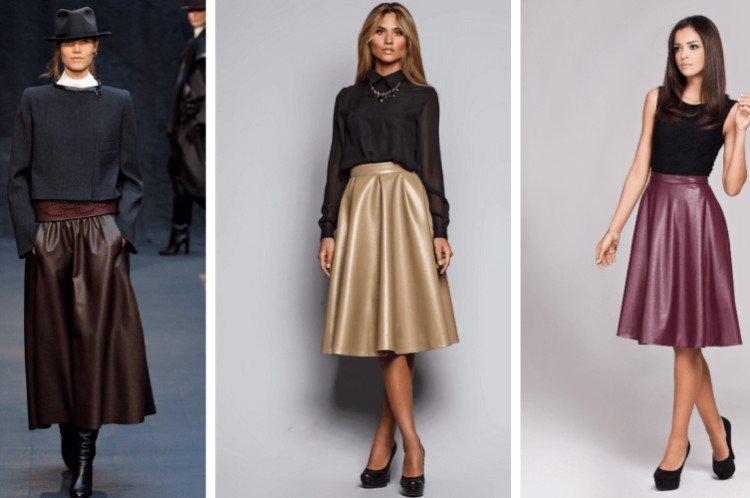 Jupes en cuir à la mode 2021 - photos et idées