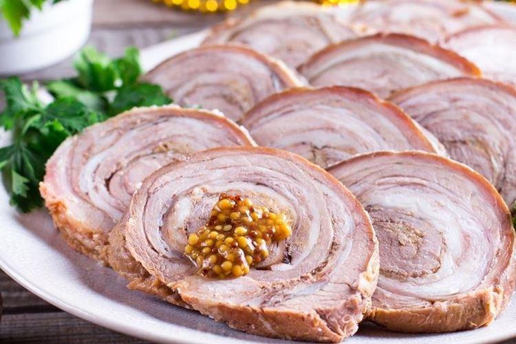 Rouleau de porc au four