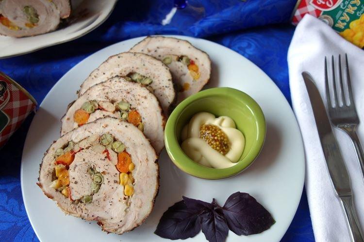 Rouleau de porc aux légumes