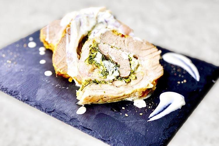 Rouleau de porc aux épinards