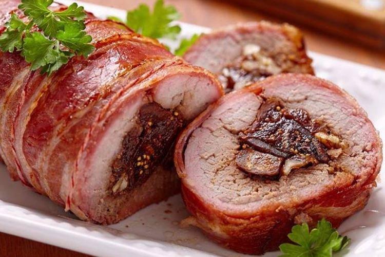 Rouleau de porc au bacon