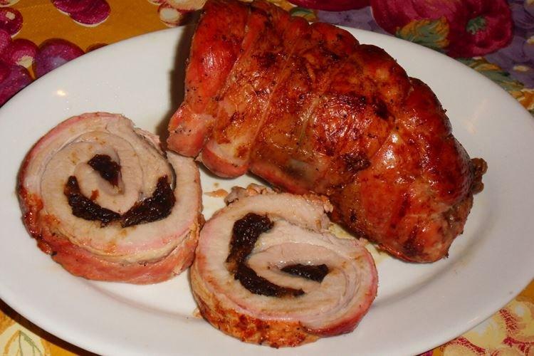 Rouleau de porc aux pruneaux