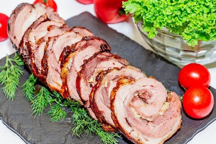 Rouleau de porc aux tomates